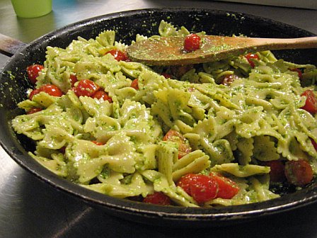 pesto bowties